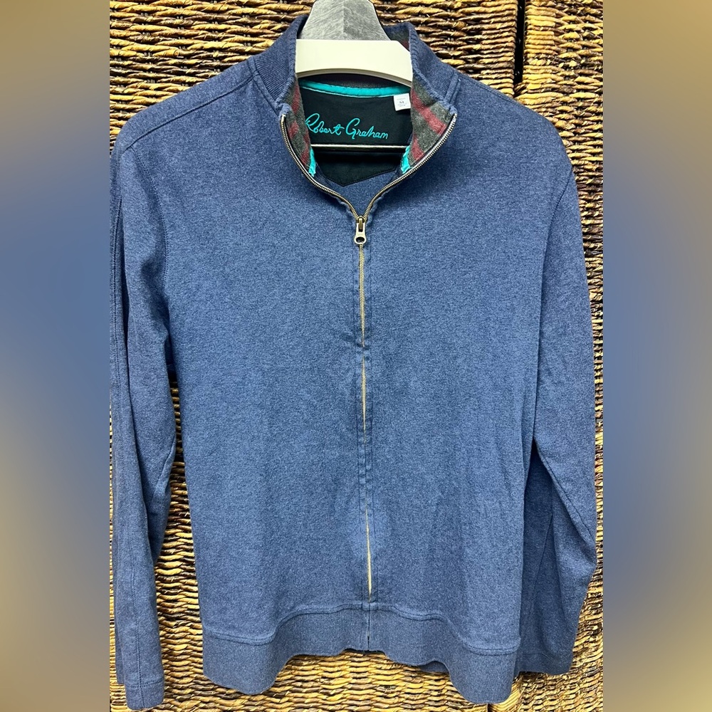 Robert Graham Blue Men's-‎ Full Zip, Medium